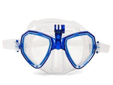 Маска Salvimar TRINITY с креплением для камеры, прозрач./синий, для подводного плавания